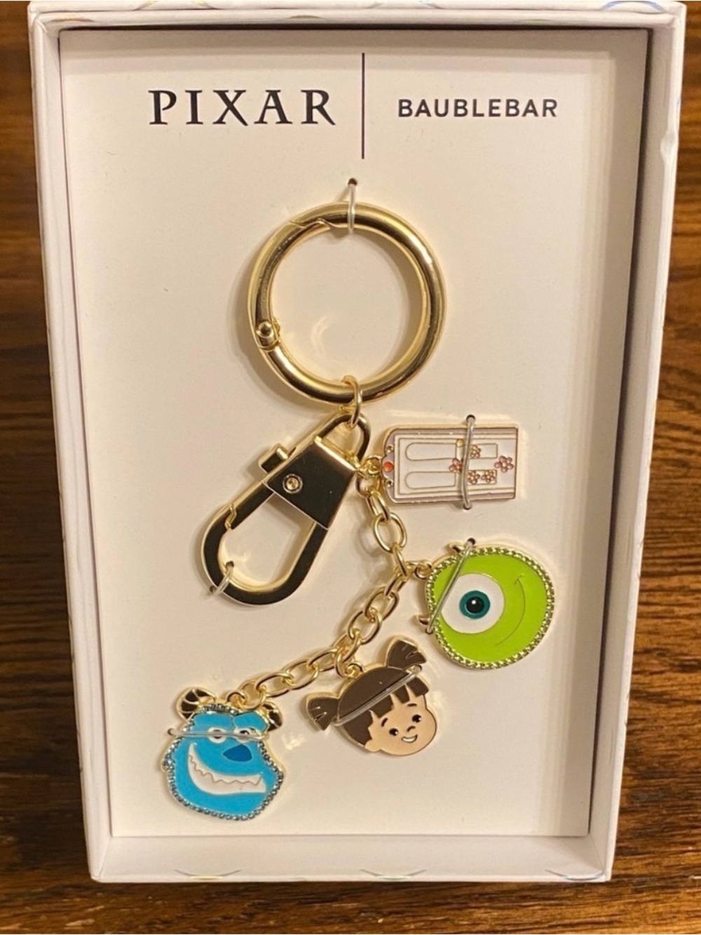 Disney Pixar x BaubleBar Monsters Inc Bag Charm Keychain Boo Mike Sulley NWT